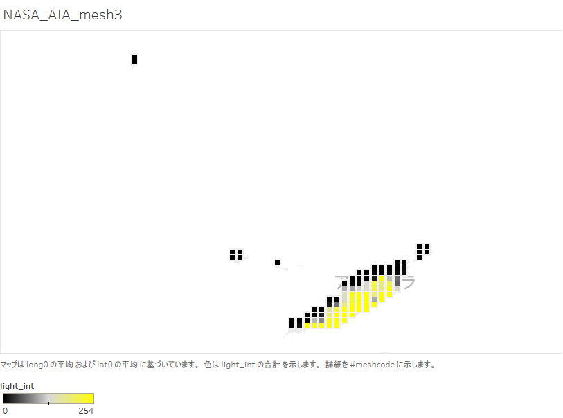 night-time light intensity