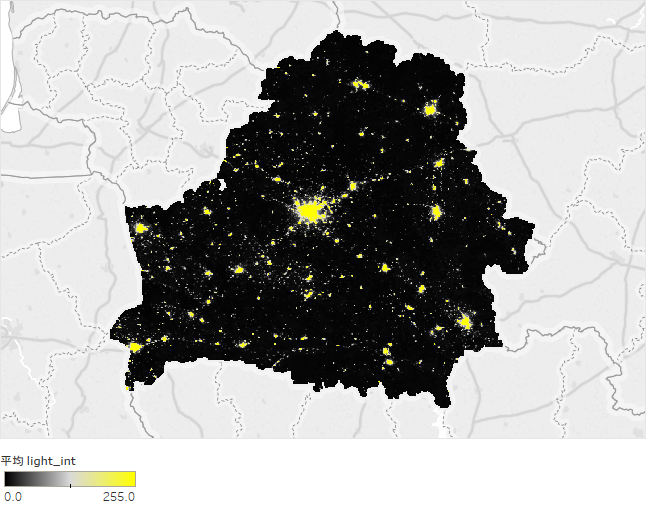 night-time light intensity