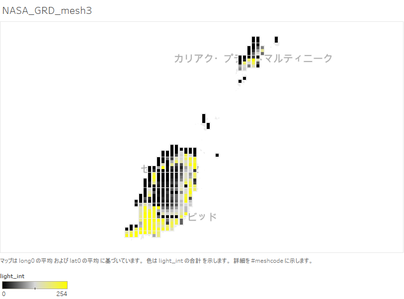 night-time light intensity