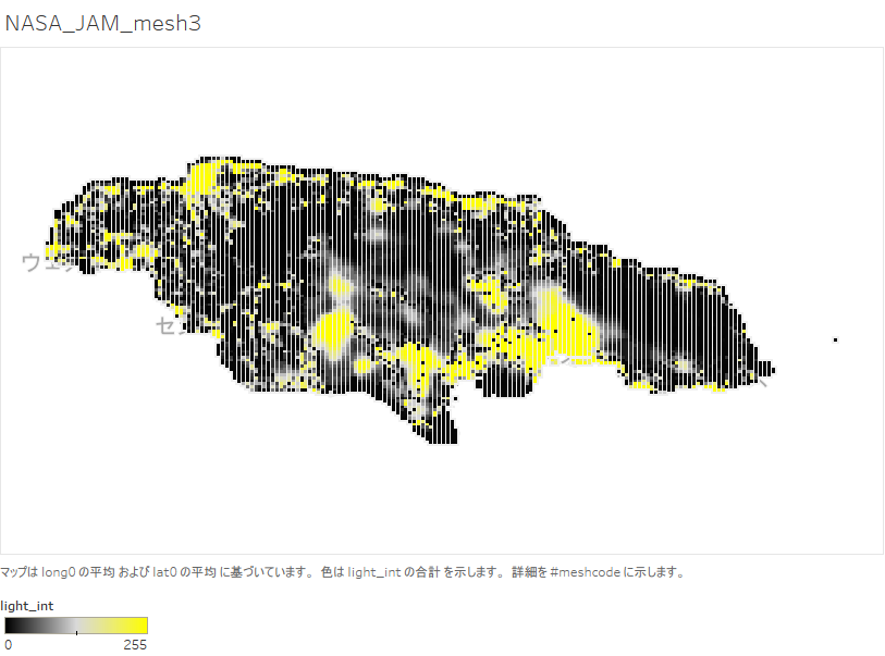 night-time light intensity