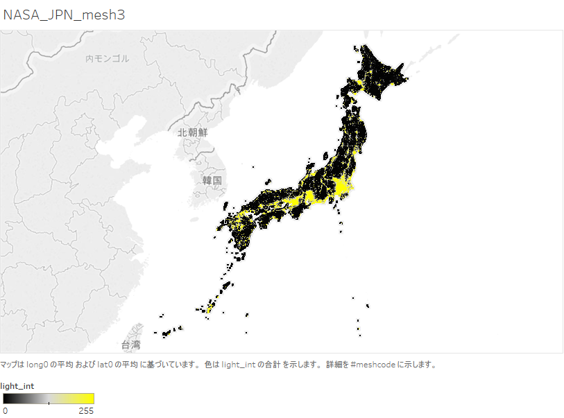 night-time light intensity