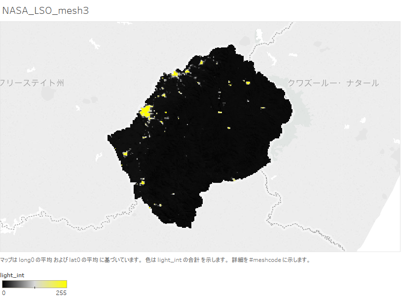 night-time light intensity