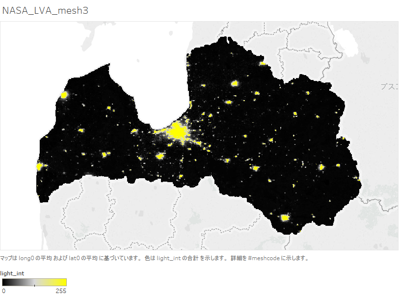 night-time light intensity