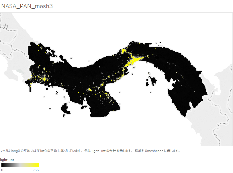 night-time light intensity