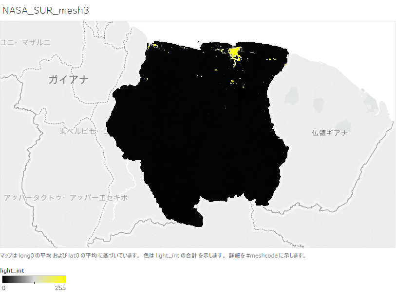 night-time light intensity